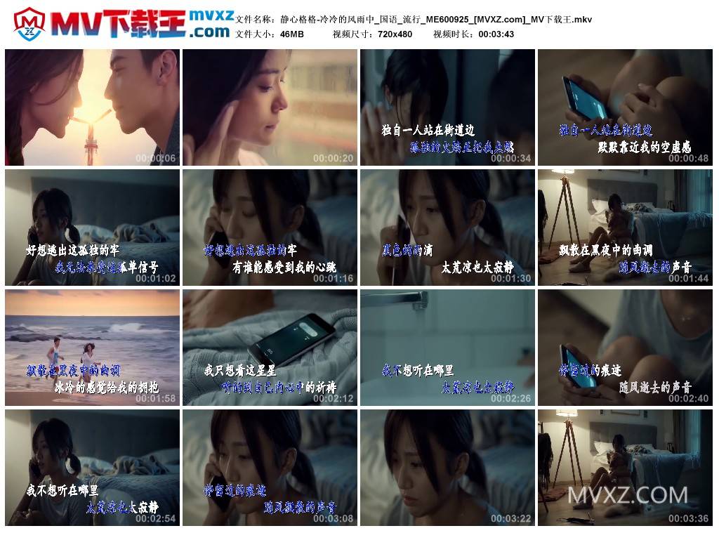 静心格格-冷冷的风雨中_国语_流行_ME600925